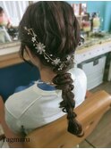 結婚式ヘアセット☆あみ下ろし玉ねぎスタイル