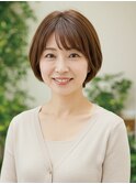 30-40代にオススメ★ナチュラルふんわりショートボブ