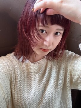 キー(kii) 暖色カラー/顔まわりレイヤー/今泉美容室