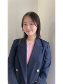 デジタルパーマチェリーブラウンハンサムショート40代