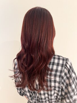 アヴァンスクロス あべのルシアス店(AVANCE.CROSS) 赤みブラウン×ナチュラルウェーブ　20代　30代