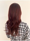 赤みブラウン×ナチュラルウェーブ 20代 30代
