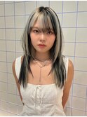 【廣川】スカンクヘア/mixカラー/ローライト/レイヤーカット