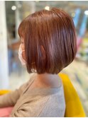 大船ショートヘア大人ショートボブ白髪ぼかしハイライト白髪染め