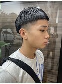 20代30代◎夏向けフェザーパーマ×センターパート
