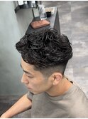 メンズショート海外風ビジネス短髪メンズパーマ