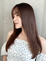 シーシンジュク 新宿南口(Sea shinjuku)&nbsp;ココアベージュ×レイヤー[小顔/黒髪/オリーブグレー]