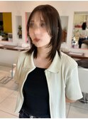 mediumハッシュカット【会話控えめ美容師Runa】
