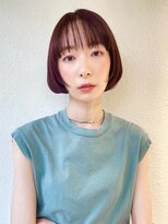 カバーヘア ブリス 志木南口駅前店(COVER HAIR bliss)&nbsp;透明感ラベンダーカラー◎韓国風ショートボブ暗髪×小顔p志木