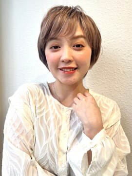 カバーヘア ブリス 北浦和(COVER HAIR bliss) 小顔見せふんわりショートボブ/アッシュベージュ30代40代p北浦和