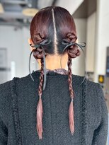 アルバム 銀座(ALBUM GINZA)&nbsp;ロング韓国ヘアおくれ毛前髪カット_ba573711