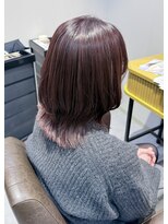 マリーチレイ(lei marichi ray)&nbsp;ミディアムレイヤーカット×ラベンダーブラウン