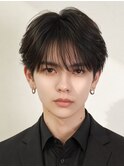 黒髪シースルーナチュラルニュアンスマッシュ