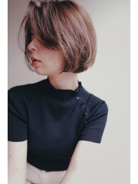 ヌイ 横浜(nui) アッシュブラウンボブ_くすみカラーラベージュオリーブカラー