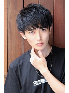 ネイビー(NAVY) メンズカット 爽やかマッシュショート 髪質改善縮毛矯正眉カット