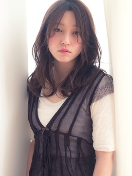 マイラ 銀座(myla) 大人可愛い濡れ髪ウェットヘア艶カラーひし形ワンカールロブ