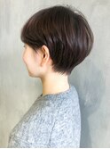 くびれ丸みショート_ハイライトカラーオリーブカラー_ba278872