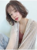 甘辛ミックスふんわりボブ/ナチュラルツヤカラー