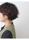 ミニウルフ/チェリーブラウン/ショート[自由が丘/パーマ］