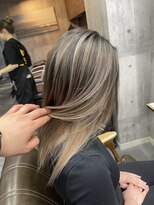 ラフ(LAFF) #バレイヤージュ#グレージュカラー#ボブウルフ#ココアベージュ