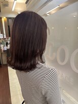 ヘアースペースブルーム ヒーロー 園田店(HAIR SPACE BLOOM hero) 【園田/艶カラー】ほんのりピンクの入ったブラウン