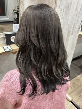 スカイ(SKY) 髪質改善縮毛矯正韓国風レイヤーカットダブルカラーベージュ