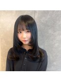 黒髪ロング10代20代レイヤーカット名古屋美容室プルエクステ