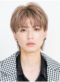 韓国ヘアコンマバング韓国マッシュセンターパートフェザーパーマ