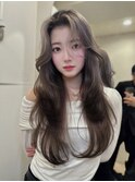 ワイドバングイメチェン美髪外ハネボブ+レイヤーカット韓国/池袋