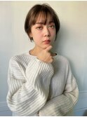 丸みショート/柔らかい/前髪あり/清澄白河/錦糸町/門前仲町