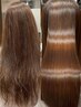 髪質改善酸性ストレートヘアエステ（縮毛矯正）+ カット￥19500