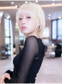 デザインカラー/レイヤーカット/ウェットヘア/オリーブベージュ