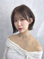 マウル ナゴヤ 名駅(MAEUL NAGOYA)&nbsp;人気のあご下2センチくびれボブ　　暗めグレージュ