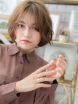 カバーヘア ブリス 戸田公園西口店(COVER HAIR bliss) センターパートフレンチガーリーボブパーマA3戸田公園20代30代