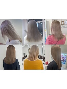 【初めてのダブルカラーに！】ケアブリーチ×イルミナカラーでダメージレスに透ける透明感カラー♪