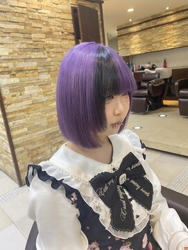 ファブ 千葉店(FaB) ラベンダー×ブラック/レイヤーカット/レイヤー