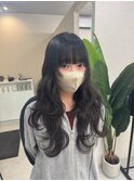 ハッシュカット×ウェーブ巻き