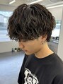 アンドメゾンオム(&Maison. homme) 波巻きパーマ/マッシュウルフ/フェザーパーマ/センターパート
