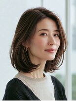 トリッカアヴェダ(tricca AVEDA) 白髪ぼかしハイライト/ミディアムレイヤー/立体感/ツヤ髪