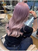 ミルクティーピンクベージュカラーハイトーンカラーダブルカラー