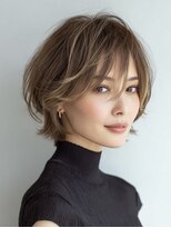 ハーツ(Heart's)&nbsp;◇大人可愛い20代30代40代50代前下がりショートボブ丸みショート