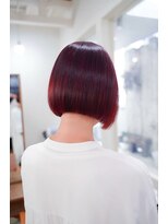 シャロン(SHARON) 【SHARON原宿】ワインレッド×丸みボブ