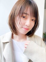 ウィールール 手稲店(WE RULE) レイヤーショートボブ小顔外ハネスタイルグレージュ
