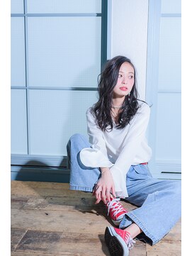 ミエルヘアーブラン(miel hair blanc) ラフウェーブｘダークアッシュワンサイド♪【miel hair blanc】