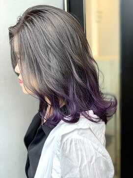 フェーディン(fa/din) グレージュパープルグラデーション