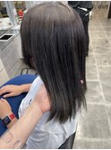ダークブラック/ミディアムスタイル【池袋/酸熱トリートメント】