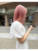 2ブリーチでペールピンクカラー