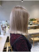 ミルクティーベージュダブルカラーインナーカラーケアブリーチ