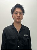 アップバング束感ショートツーブロックスキンフェード0606
