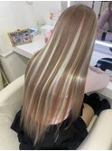 長さだしハイライトエクステ